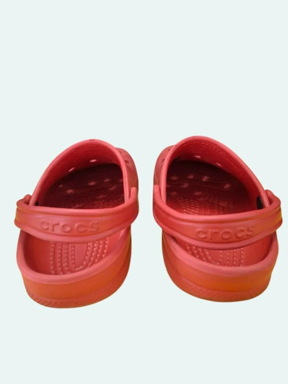 Crocs  Kids Red Clogs With Ice Cream Jibbitz Size 5/7 *SH1